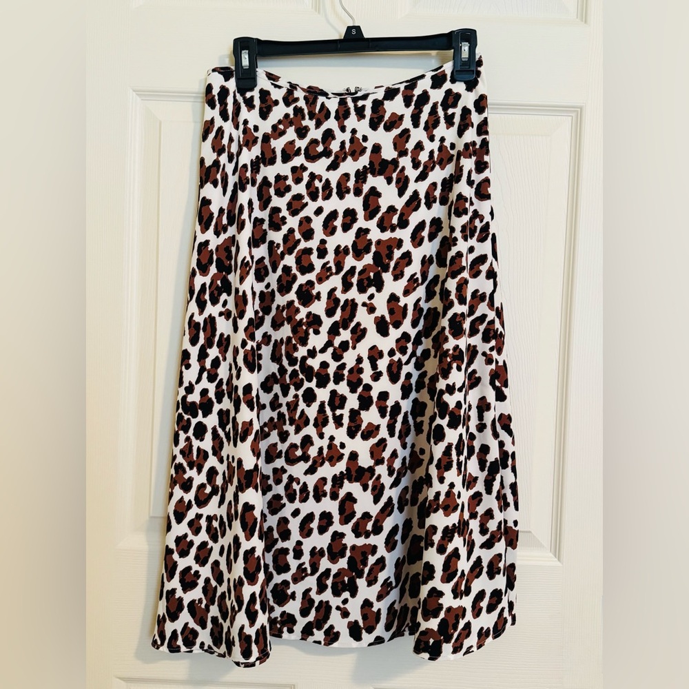 Brand New Talbots Leopard Print A-Line Skirt, 6P